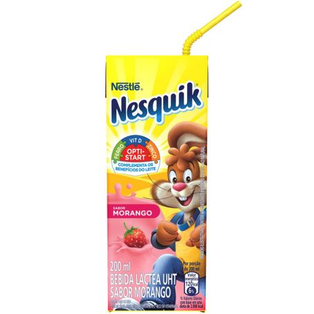 Bebida lactea 200ml nesquik morango