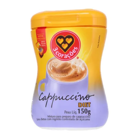 Cappuccino 3 Corações Diet Pt 150g 360-1