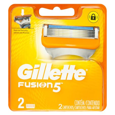 CARGA DE APARELHO PARA BARBEAR GILLETTE FUSION5 COM 2 UNIDADES