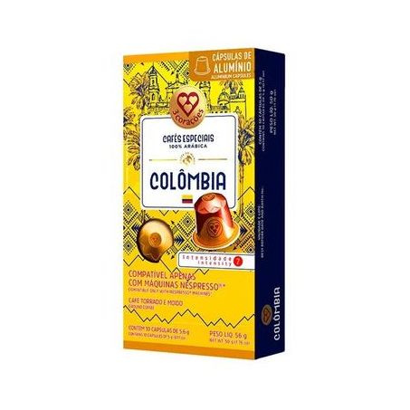 CAFÉ CÁPSULA ALUMÍNIO TRÊS COLOMBIA C/10