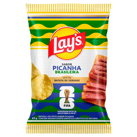 Batata Frita Lays 62g Copa Do Mundo Picanha