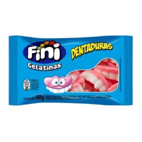 Bala de Gelatina Fini Dentadura Embalagem 40G