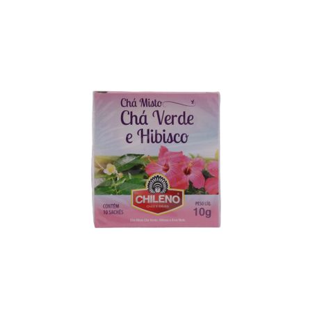Chá Misto Chileno Chá Verde e Hibisco Caixa com 10un - 10gr