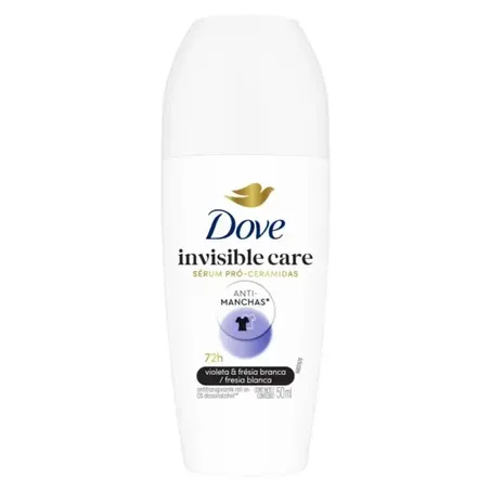 Desodorante Roll-On Dove Invisible Dry Anti Manchas Frasco 50ml