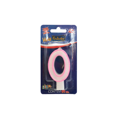 VELA GLITTER ROSA FESTCOLOR N0