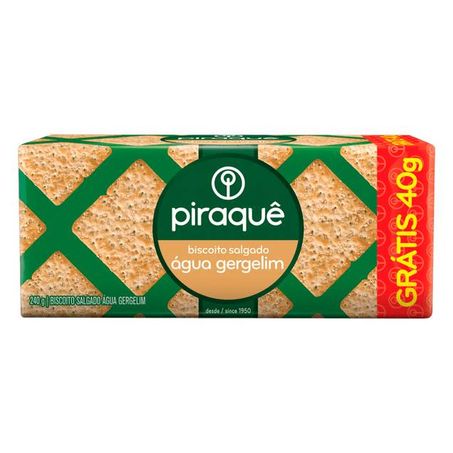 BISCOITO PIRAQUE AGUA GERGELIM  215G