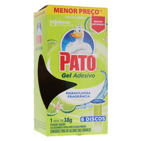 DESODORIZADOR SANITÁRIO EM GEL PATO MENOR PREÇO CITRUS REFIL 38G 360-34