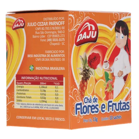 Cha daju flores e frutas 10sc 360-31