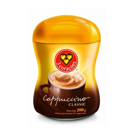 MISTURA CAPPUCCINO 3 CORAÇÕES CLÁSSICO 200G