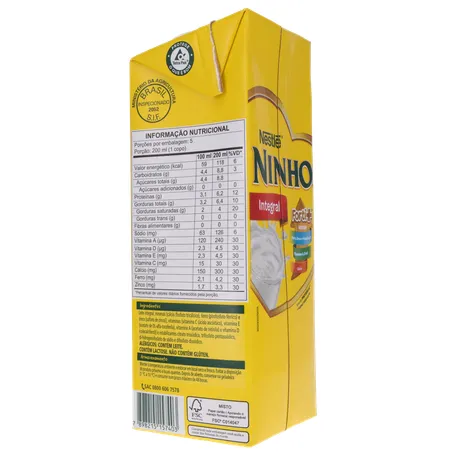 Leite Longa Vida Ninho Integral Cx 1l 360-12