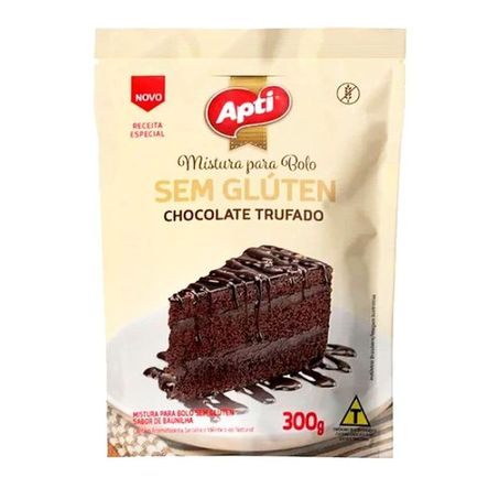 MISTURA BOLO APTI S/GLUTEN PC 300 G CHOC