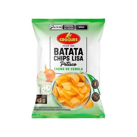 BATATA CHIPS CROQUES CREME DE CEBOLA 45G