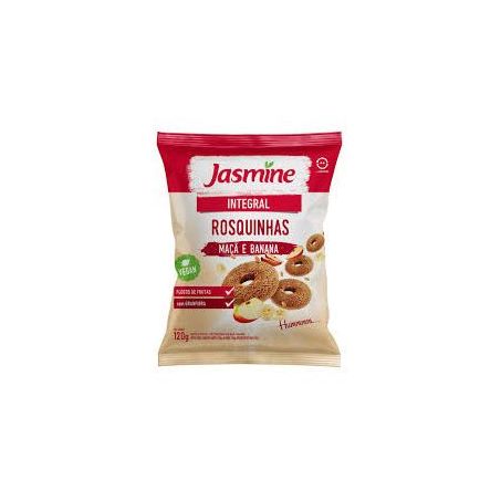 Biscoito jasmine rosquinhas integral maçã e banana 120g
