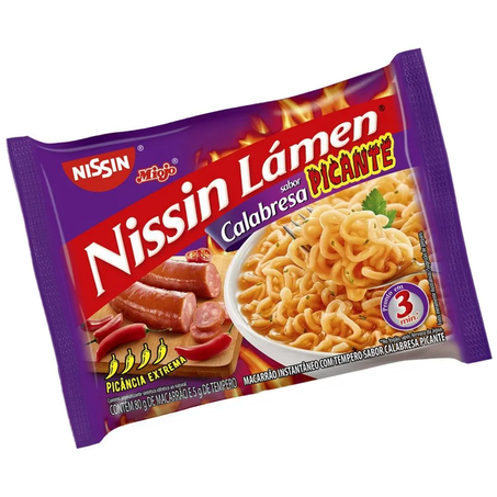 MACARRÃO INST NISSIN LAMEN CALABRESA PICANTE 85G