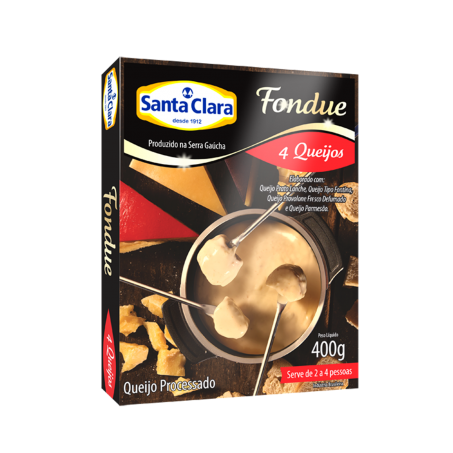 Fondue santa clara 400g quatro queijos