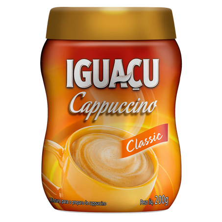 Cappuccino solúvel classic iguaçu pote 200g