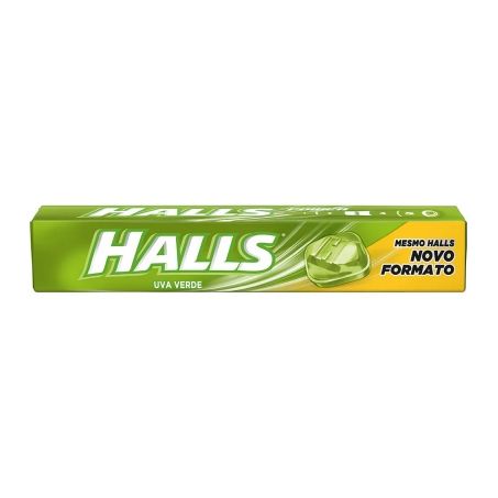 BALA DURA HALLS NOVO UVA VERD 28G