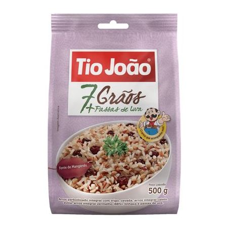 ARROZ TIO JOAO 7 GRAOS INTEGRAIS C/PASSAS DE UVA