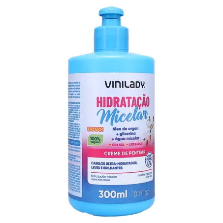 Creme de Pentear Vinilady Hidratação Micelar Frasco 300ml 360-34