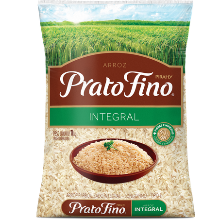 Arroz Integral Prato Fino Pacote 1KG