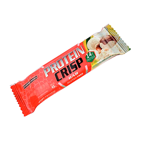 Whey bar protein crisp integral medica leite em pó e creme avelã 45g