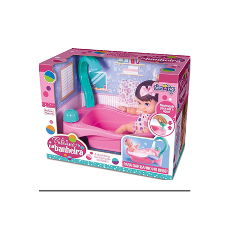 BONECA NOVA TOYS BIBIANE NA BANHEIRA T.01121