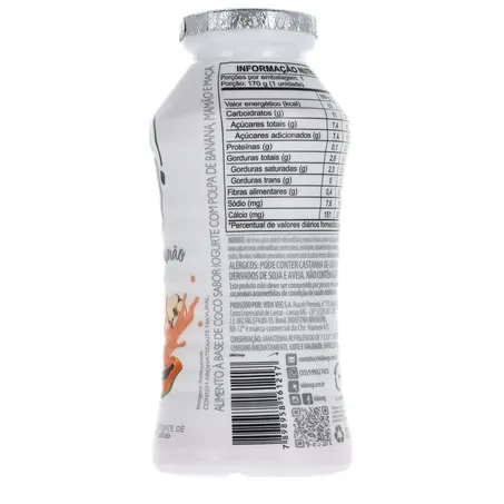 IOGURTE VIDA VEG S/LACTOSE BANANA, MAMAO E MACA 170G 360-10