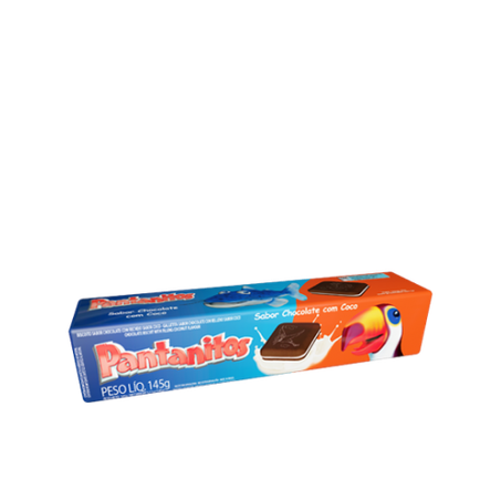 Biscoito rech dallas pantanitos choc c/ coco 130 gr