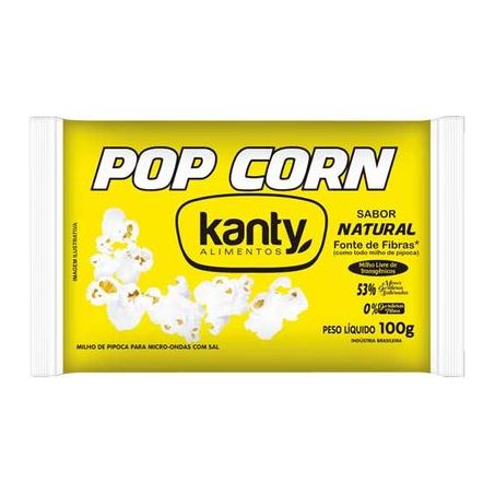 PIPOCA P/MICRO NAT C/SAL KANTY 100G