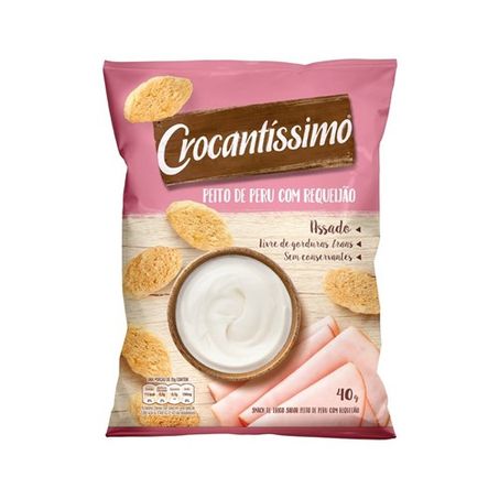 Biscoito crocantíssimo peito de peru com requeijão 40g