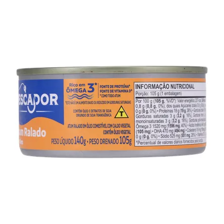 ATUM PESCADOR RALADO ÓLEO 140G 360-14
