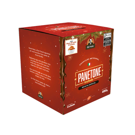 Panetone Gotas 450g Trufado Doce De Leite Crocante