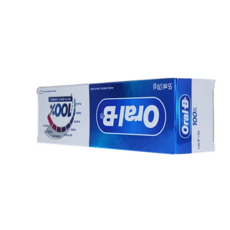 Creme Dental Oral-B 100% Com Flúor Menta Refrescante 70g 
  360-23