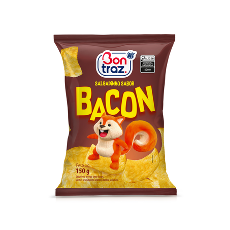 Salgadinho Bontraz Sabor Bacon Pacote 150g