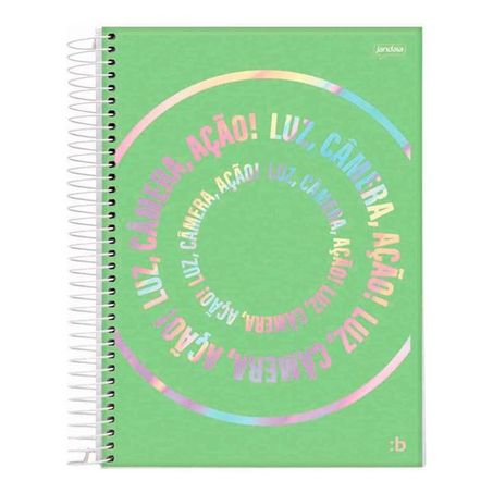 Caderno Jandaia 10 Matérias Espiral Universitário Capa Dura Bright 160 Folhas
