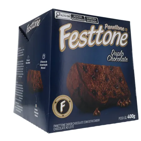 Panettone Duplo Chocolate Festtone 400G 360-33
