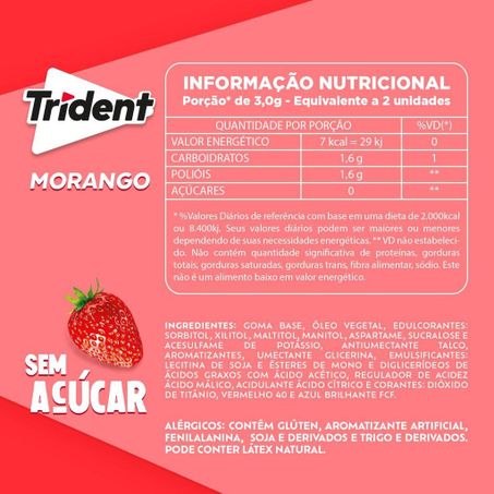GOMA MASCAR TRIDENT C/4 LEVE + PAGUE - 360-2