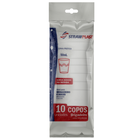 COPO DESCARTAVEL STRAWPLAST MINI 50ML C/10UN