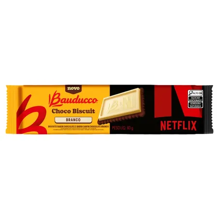 Biscoito bauducco biscuit netflix branco 80g