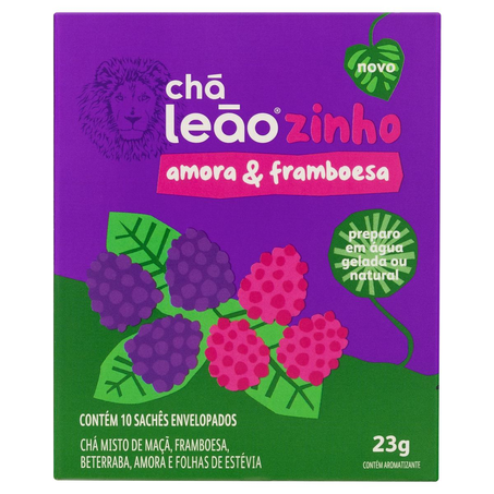Chá Leãozinho 23g - Amora e Framboesa