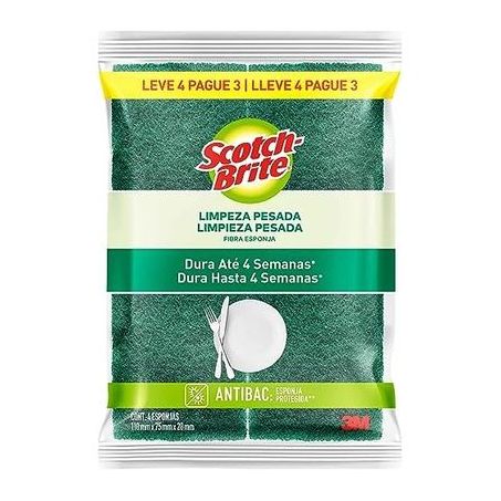 Esponja scotch brite multiuso c/4