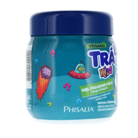 GEL FIXADOR INFANTIL TRÁ LÁ LÁ KIDS MEGA FIXAÇÃO POTE 250G 360-30