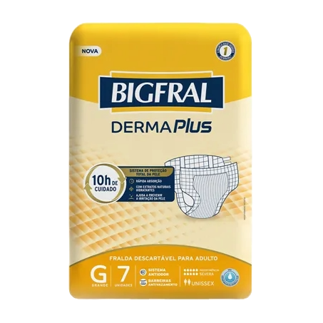 FRALDA BIGFRAL GERIATRICA DERMA PLUS G C/7