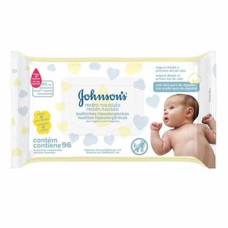 LENCO UMEDECIDO JOHNSONS COM 96 RECEM NASCIDO