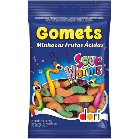 Bala dori gomets minhocas acidas 150g