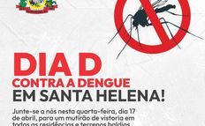 Mutirão de vistoria contra a dengue acontece amanhã em Santa Helena