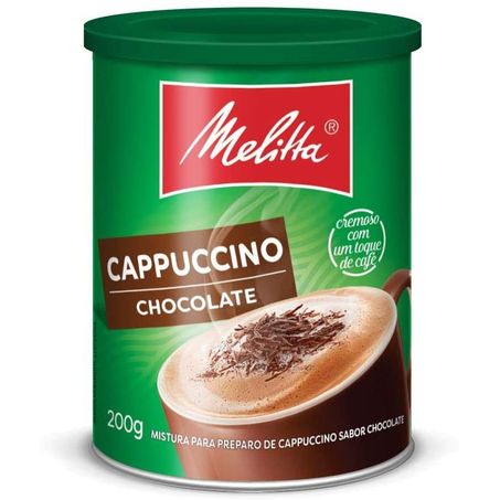 Cappuccino melitta 200g sabor chocolate com avelã
