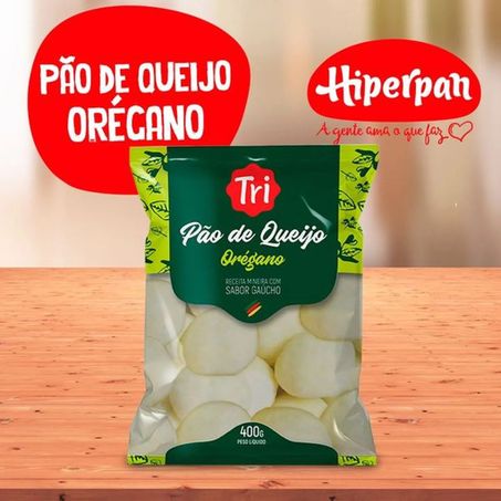 PAO QUEIJO TRI MASSA PC 400 G OREGANO