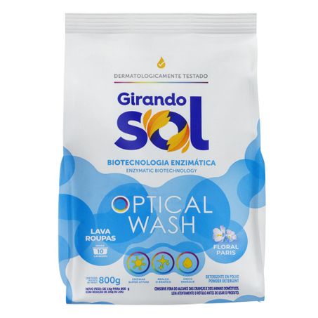 Sabão em Pó Floral Paris Girando Sol Optical Wash Pacote 800g