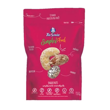 SNACK NUTS TIA SONIA CARAMELIZADO 120G